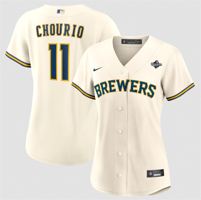 Women's Milwaukee Brewers #11 Jackson Chourio Cream 2026 World Series Limited Stitched Baseball Jersey(Run Small)