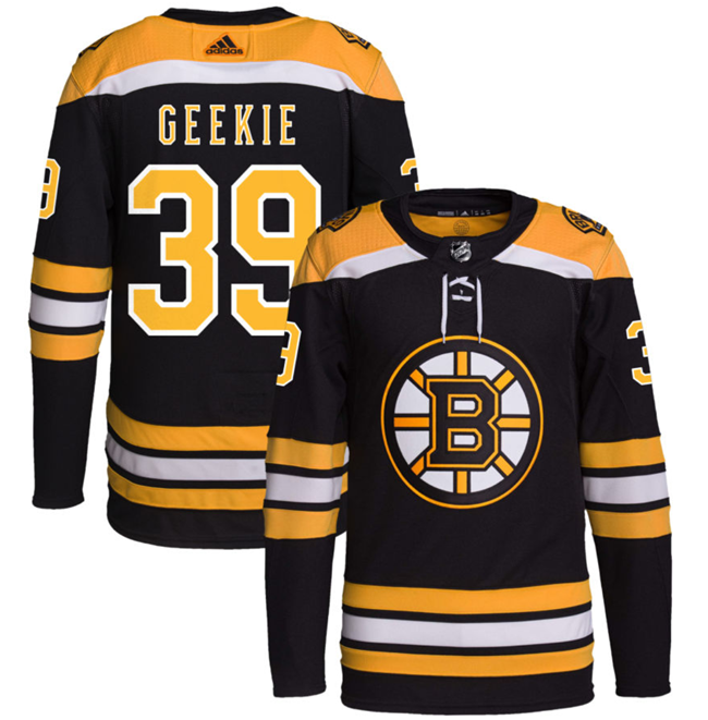 Men's Boston Bruins #39 Morgan Geekie Black Stitched Jersey Men's Boston Bruins #39 Morgan Geekie Black Stitched Jersey