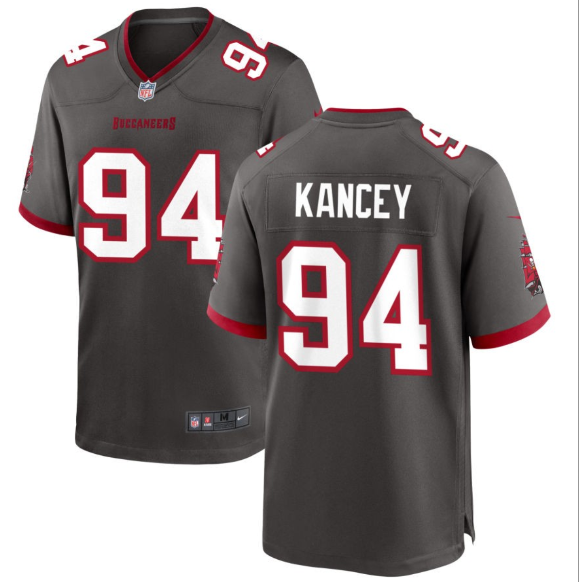 Youth Tampa Bay Buccaneers #94 Calijah Kancey Grey 2023 Draft Stitched Game Jersey Youth Tampa Bay Buccaneers #94 Calijah Kancey Grey 2023 Draft Stitched Game Jersey