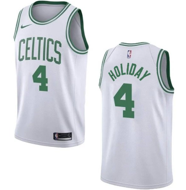 Men's Boston Celtics #4 Jrue Holiday White 2023 Association Edition Stitched Basketball Jersey Men's Boston Celtics #4 Jrue Holiday White 2023 Association Edition Stitched Basketball Jersey