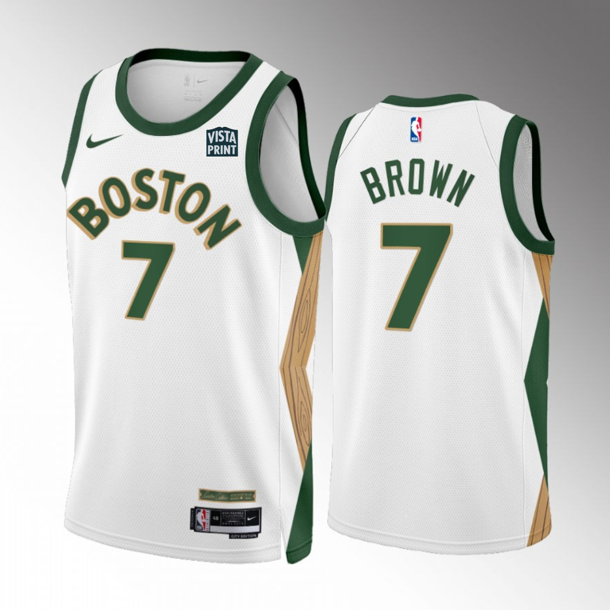 Men's Boston Celtics #7 Jaylen Brown White 2023/24 City Edition Stitched Basketball Jersey Men's Boston Celtics #7 Jaylen Brown White 2023/24 City Edition Stitched Basketball Jersey