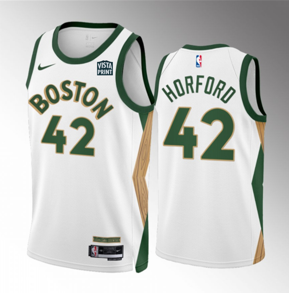 Men's Boston Celtics #42 Al Horford White 2023/24 City Edition Stitched Basketball Jersey Men's Boston Celtics #42 Al Horford White 2023/24 City Edition Stitched Basketball Jersey