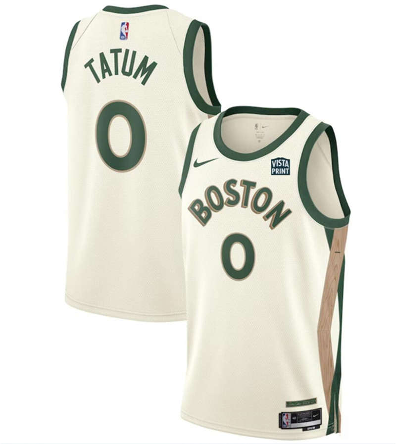 Men's Boston Celtics #0 Jayson Tatum White 2023-24 City Edition Stitched Basketball Jersey Men's Boston Celtics #0 Jayson Tatum White 2023-24 City Edition Stitched Basketball Jersey