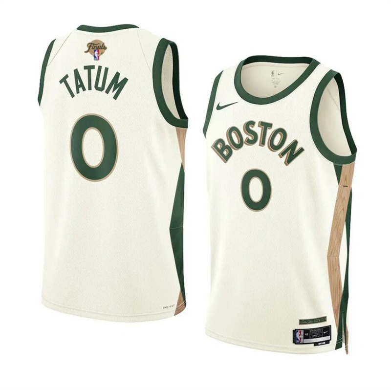 Men's Boston Celtics #0 Jayson Tatum Cream 2024 Finals City Edition Stitched Basketball Jersey Men's Boston Celtics #0 Jayson Tatum Cream 2024 Finals City Edition Stitched Basketball Jersey