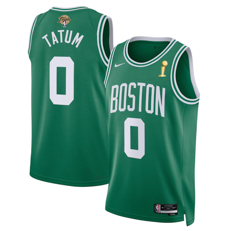 Men's Boston Celtics #0 Jayson Tatum Green 2024 Finals Champions Icon Edition Stitched Basketball Jersey Men's Boston Celtics #0 Jayson Tatum Green 2024 Finals Champions Icon Edition Stitched Basketball Jersey