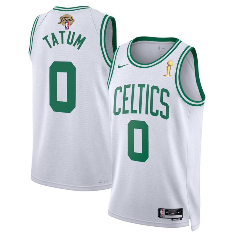 Men's Boston Celtics #0 Jayson Tatum White 2024 Finals Champions Association Edition Stitched Basketball Jersey Men's Boston Celtics #0 Jayson Tatum White 2024 Finals Champions Association Edition Stitched Basketball Jersey