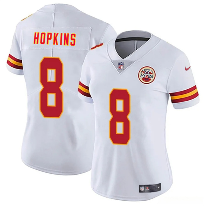 Women's Kansas City Chiefs #8 DeAndre Hopkins White Vapor Untouchable Limited Stitched Jersey(Run Small) Women's Kansas City Chiefs #8 DeAndre Hopkins White Vapor Untouchable Limited Stitched Jersey(Run Small)
