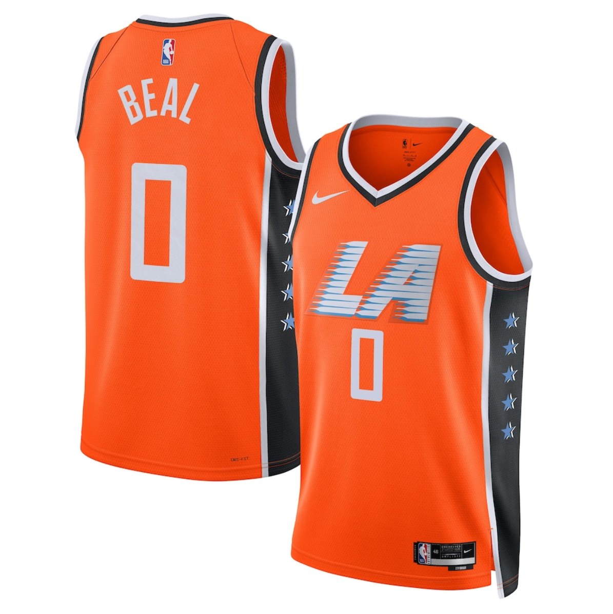 Men's Los Angeles Clippers #0 Bradley Beal Orange 2025/26 City Edition Stitched Jersey