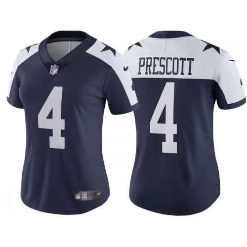 Women's Dallas Cowboys #4 Dak Prescott Navy Thanksgiving Limited Stitched Jersey(Run Small) Women's Dallas Cowboys #4 Dak Prescott Navy Thanksgiving Limited Stitched Jersey(Run Small)
