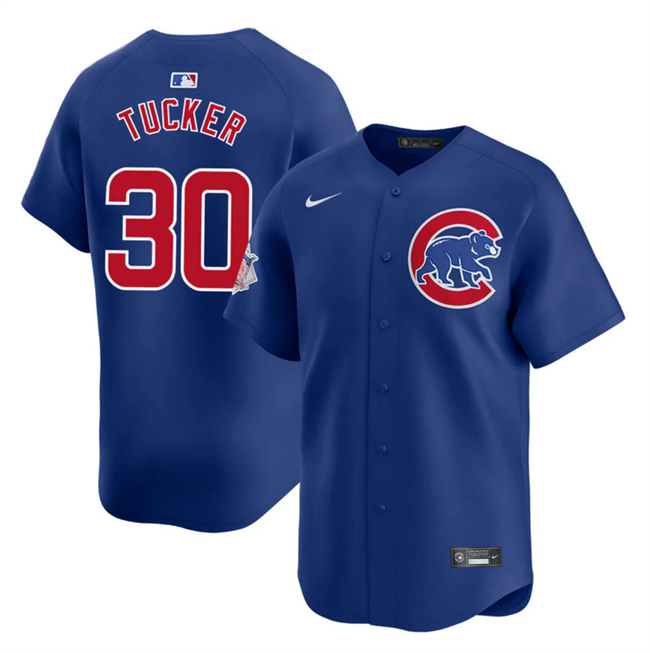 Men's Chicago Cubs #30 Kyle Tucker Royal 2025 Limited Stitched Baseball Jersey Men's Chicago Cubs #30 Kyle Tucker Royal 2025 Limited Stitched Baseball Jersey
