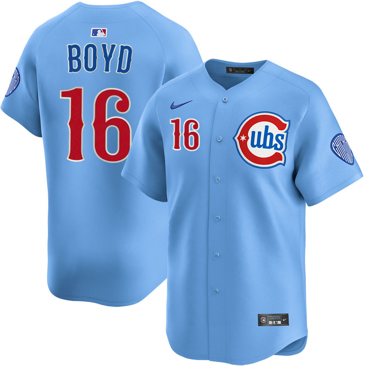 Men's Chicago Cubs #16 Matthew Boyd Blue 2024/25 2nd Alternate Limited Stitched Baseball Jersey Men's Chicago Cubs #16 Matthew Boyd Blue 2024/25 2nd Alternate Limited Stitched Baseball Jersey