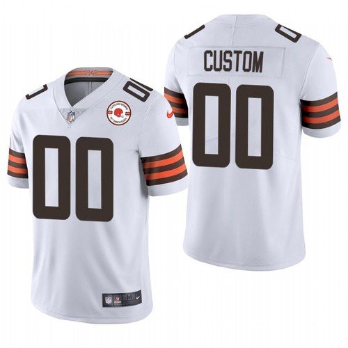 Men's Cleveland Browns ACTIVE PLAYER Custom 2021 White NFL 75th ...