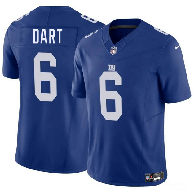 Toddlers New York Giants #6 Jaxson Dart Blue 2025 Draft F.U.S.E. Vapor Untouchable Limited Stitched Jersey
