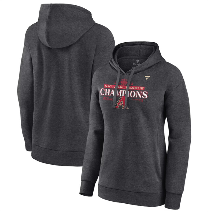 Women's Arizona Diamondbacks Heather Charcoal 2023 National League Champions Locker Room Pullover Hoodie(Run Small) Women's Arizona Diamondbacks Heather Charcoal 2023 National League Champions Locker Room Pullover Hoodie(Run Small)