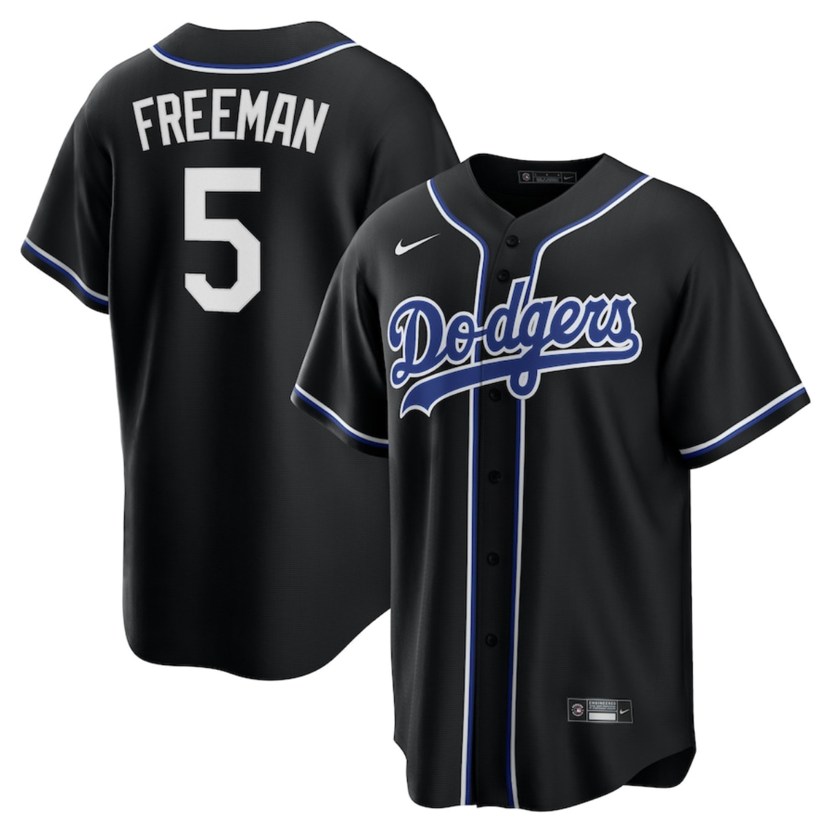 Men's Los Angeles Dodgers #5 Freddie Freeman Black Lights Out Limited Stitched Baseball Jersey Men's Los Angeles Dodgers #5 Freddie Freeman Black Lights Out Limited Stitched Baseball Jersey