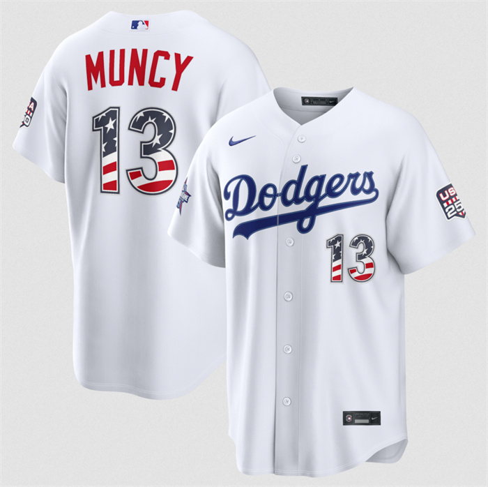 Men's Los Angeles Dodgers #13 Max Muncy White 2026 All-Star Edition Stars & Stripes Stadium Pick-A-Player Stitched Baseball Jersey Men's Los Angeles Dodgers #13 Max Muncy White 2026 All-Star Edition Stars & Stripes Stadium Pick-A-Player Stitched Baseball Jersey