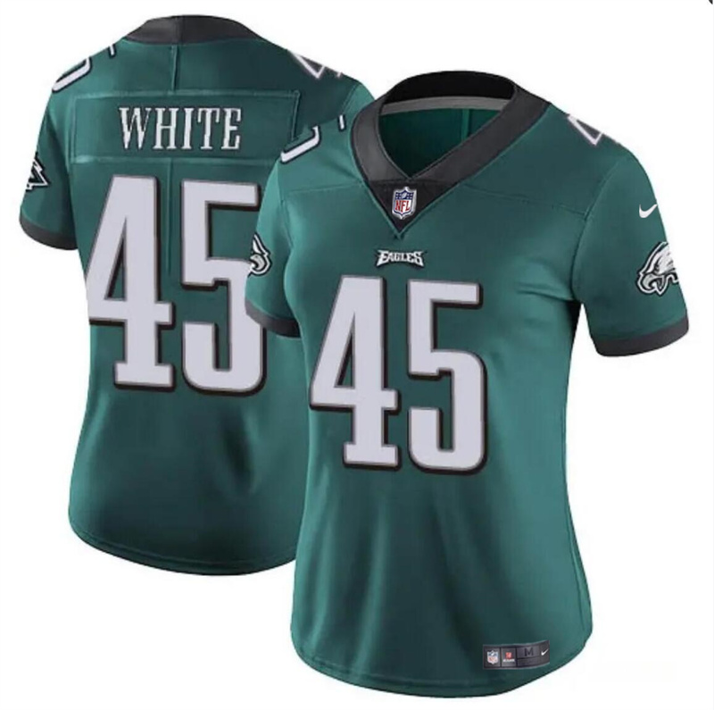 Women's Philadelphia Eagles #45 Devin White Green Vapor Untouchable Limited Stitched Football Jersey(Run Small) Women's Philadelphia Eagles #45 Devin White Green Vapor Untouchable Limited Stitched Football Jersey(Run Small)