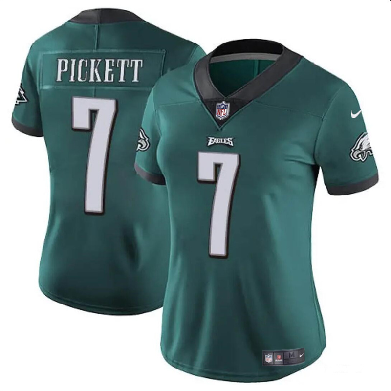 Women's Philadelphia Eagles #7 Kenny Pickett Green Vapor Untouchable Limited Stitched Football Jersey(Run Small) Women's Philadelphia Eagles #7 Kenny Pickett Green Vapor Untouchable Limited Stitched Football Jersey(Run Small)