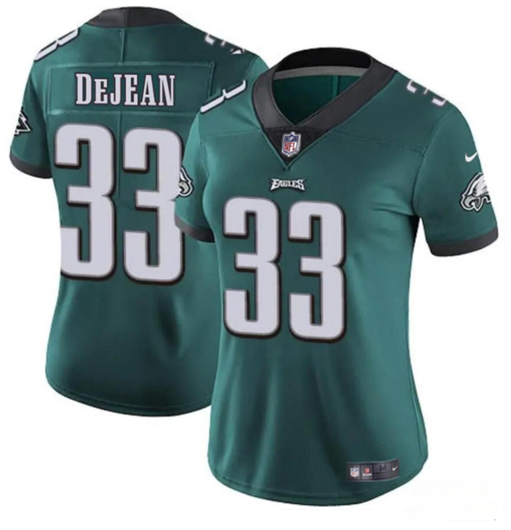 Women's Philadelphia Eagles #33 Cooper DeJean Black 2024 Draft Vapor Untouchable Limited Stitched Football Jersey(Run Small) Women's Philadelphia Eagles #33 Cooper DeJean Black 2024 Draft Vapor Untouchable Limited Stitched Football Jersey(Run Small)