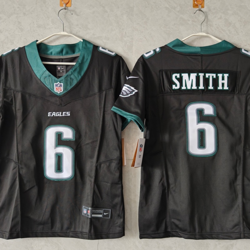 Youth Philadelphia Eagles #6 DeVonta Smith Black 2025 F.U.S.E Vapor Untouchable Limited Stitched Football Jersey