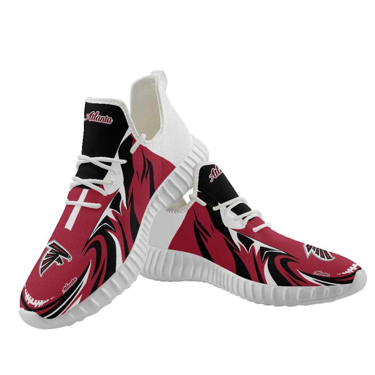 Men's Atlanta Falcons Mesh Knit Sneakers/Shoes 014 Men's Atlanta Falcons Mesh Knit Sneakers/Shoes 014
