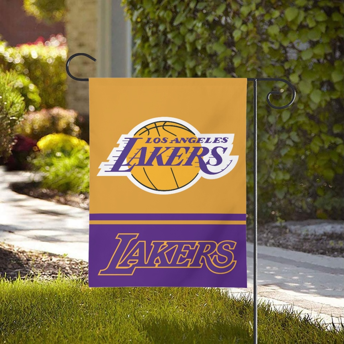 Los Angeles Lakers Double-Sided Garden Flag 001 (Pls check description for details) Los Angeles Lakers Double-Sided Garden Flag 001 (Pls check description for details)