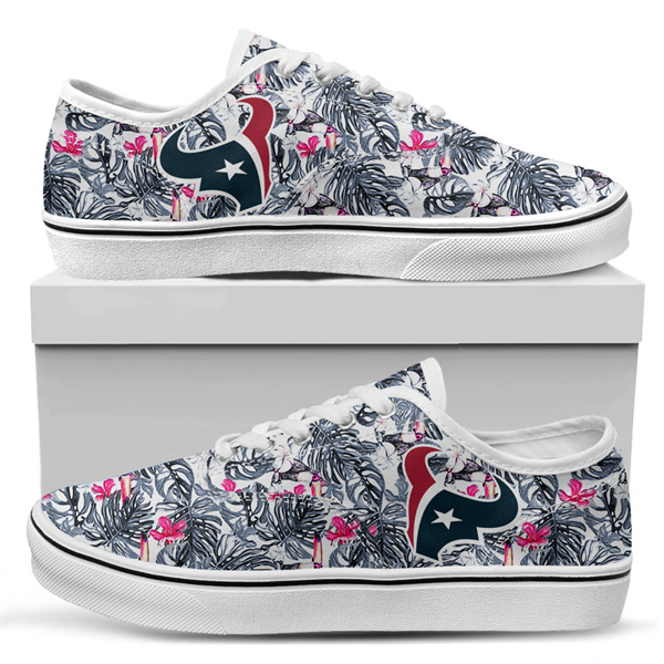 Women's Houston Texans Vans Low Top Sneakers 008 Women's Houston Texans Vans Low Top Sneakers 008