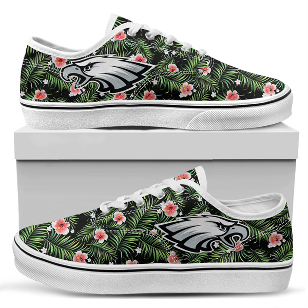Men's Philadelphia Eagles Vans Low Top Sneakers 012
