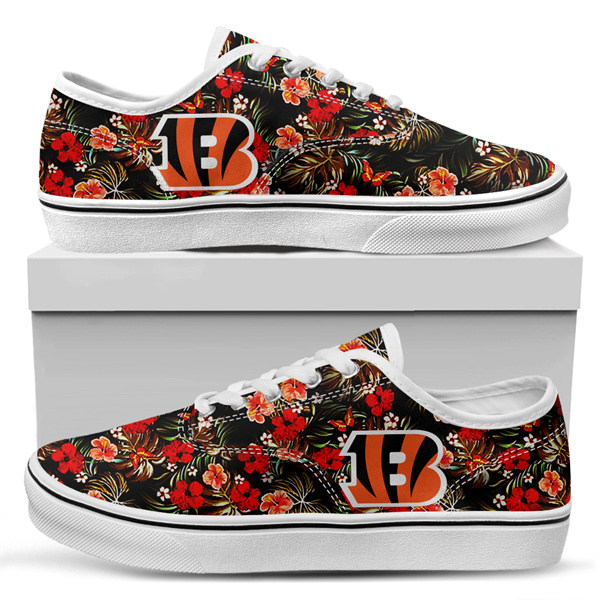 Women's Cincinnati Bengals Vans Low Top 017 Women's Cincinnati Bengals Vans Low Top 017
