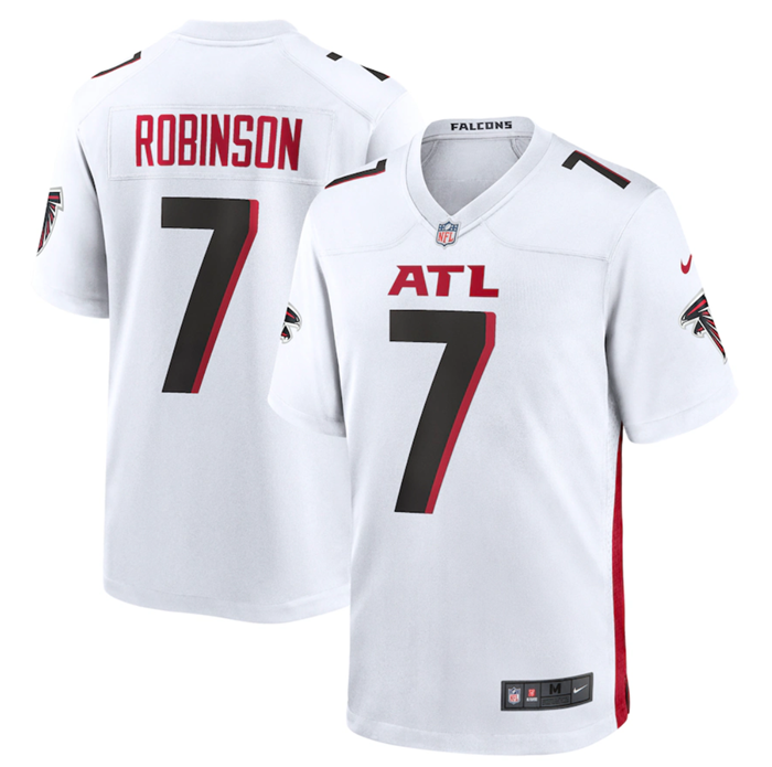Youth Atlanta Falcons #7 Bijan Robinson White Stitched Game Jersey Youth Atlanta Falcons #7 Bijan Robinson White Stitched Game Jersey