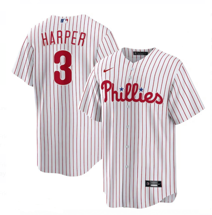 Youth Philadelphia Phillies #3 Bryce Harper White Cool Base Stitched Baseball Jersey