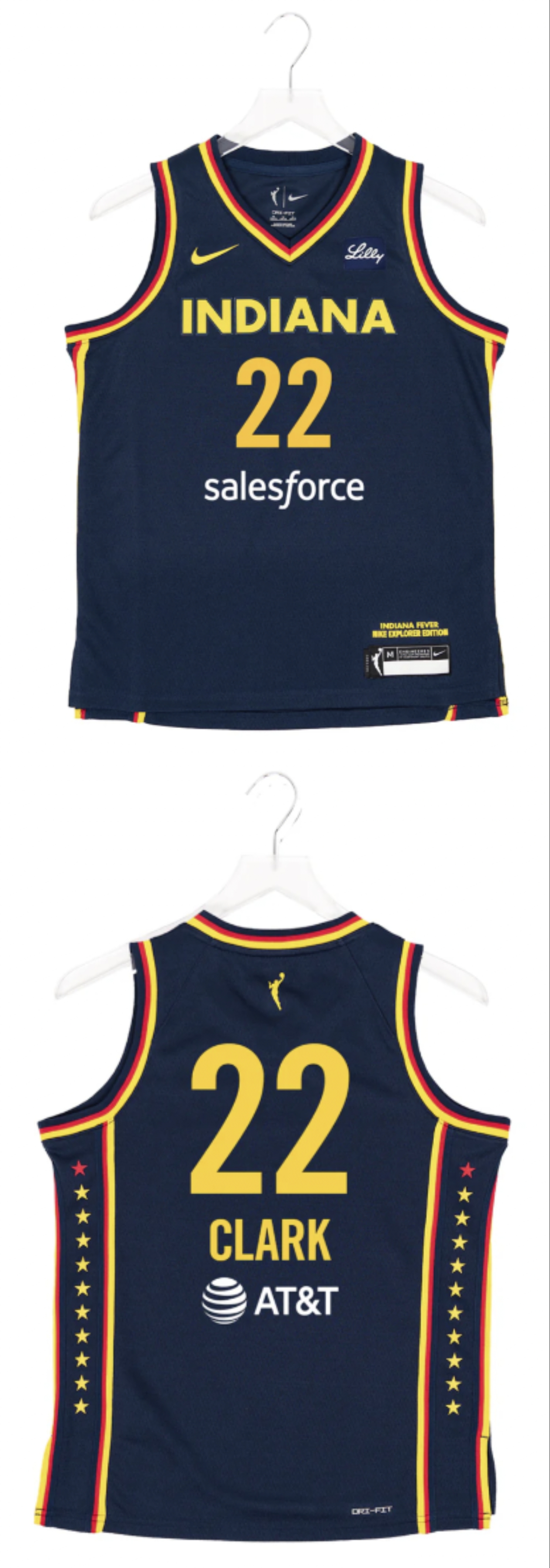Youth Indiana Fever #22 Caitlin Clark Navy Explorer Swingman Stitched Jersey