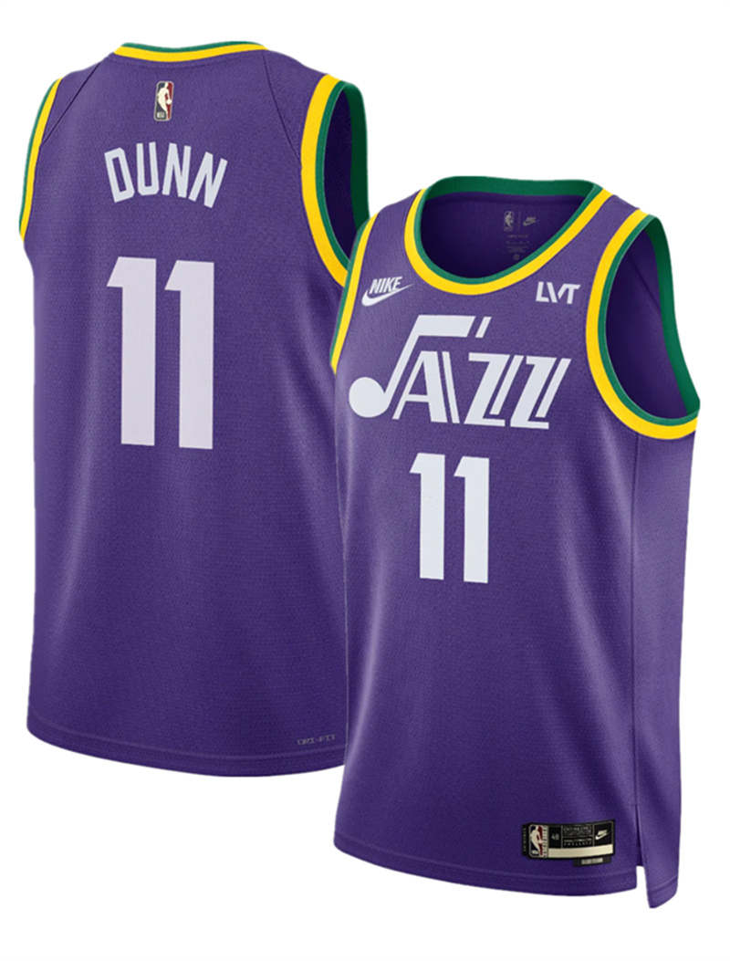 Men's Utah Jazz #11 Kris Dunn Purple 2023 Classic Edition Stitched Basketball Jersey Men's Utah Jazz #11 Kris Dunn Purple 2023 Classic Edition Stitched Basketball Jersey