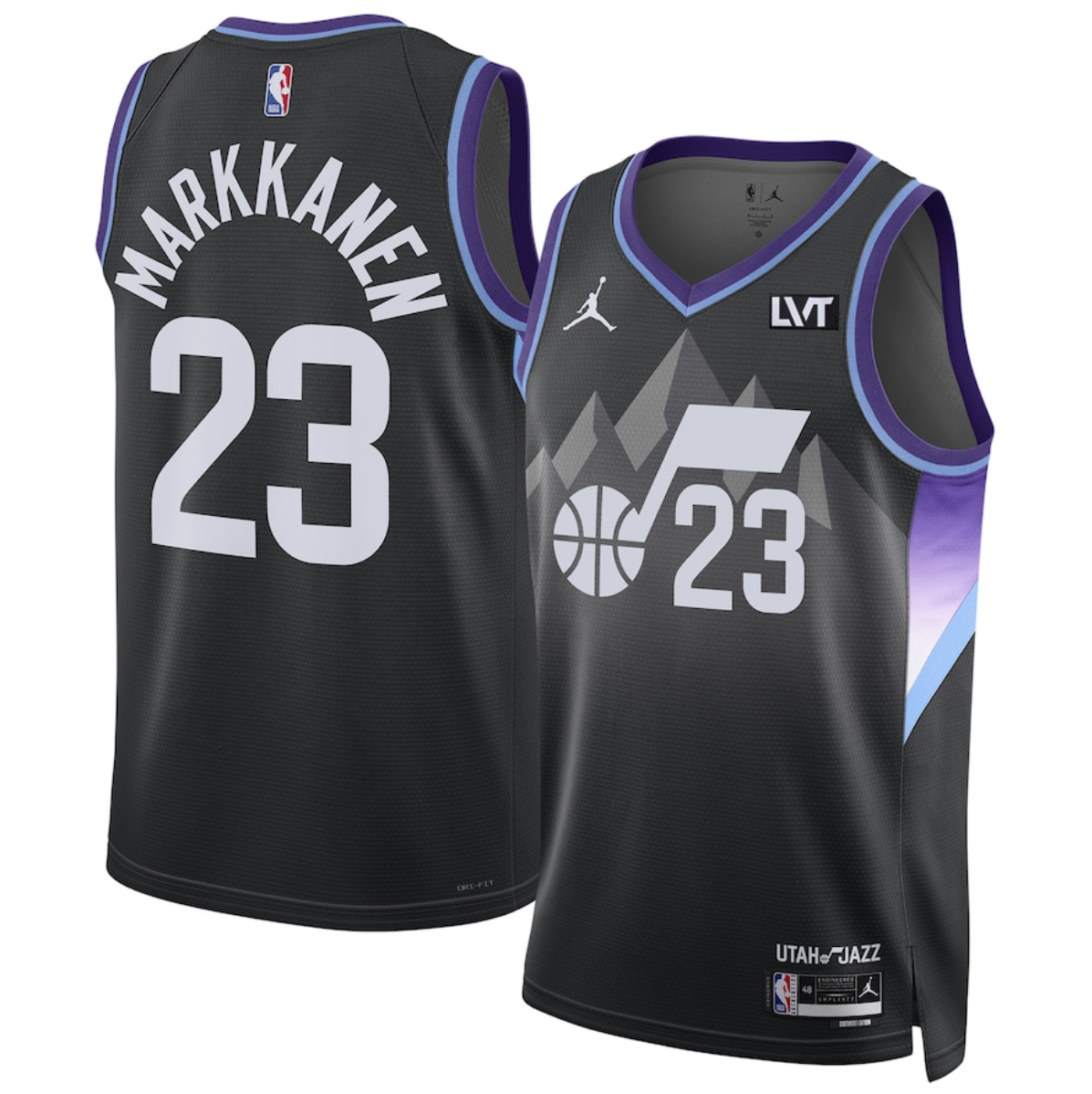 Men's Utah Jazz #23 Lauri Markkanen Purple 2024/25 Statement Edition Stitched Basketball Jersey Men's Utah Jazz #23 Lauri Markkanen Purple 2024/25 Statement Edition Stitched Basketball Jersey