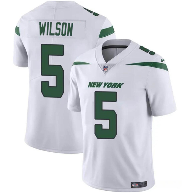 Youth New York Jets #5 Garrett Wilson White Vapor Untouchable Limited Stitched Jersey Youth New York Jets #5 Garrett Wilson White Vapor Untouchable Limited Stitched Jersey