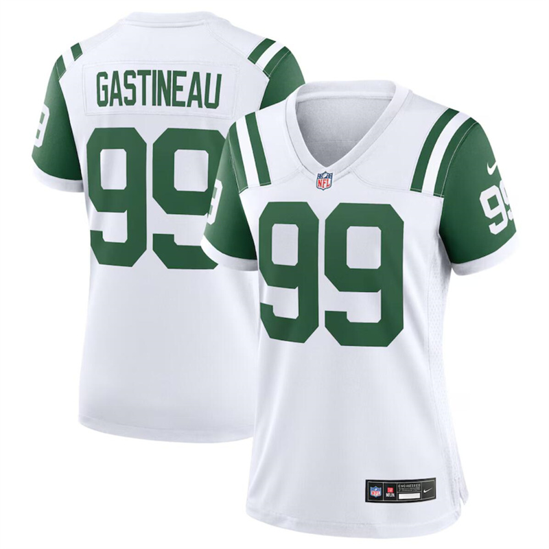 Women's New York Jets #99 Mark Gastineau White Classic Alternate Stitched Jersey(Run Small) Women's New York Jets #99 Mark Gastineau White Classic Alternate Stitched Jersey(Run Small)