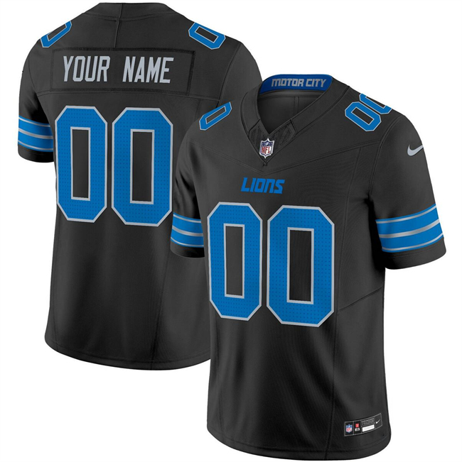 Men's Detroit Lions Active Player Custom Black 2024 F.U.S.E. 2nd Alternate Vapor Limited Stitched Jersey Men's Detroit Lions Active Player Custom Black 2024 F.U.S.E. 2nd Alternate Vapor Limited Stitched Jersey
