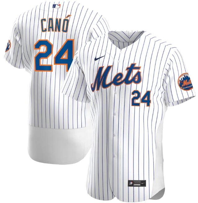 Men's New York Mets #24 Robinson Canó White Flex Base Stitched Jersey Men's New York Mets #24 Robinson Canó White Flex Base Stitched Jersey