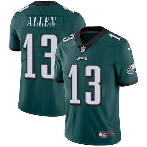 Men's Philadelphia Eagles #13 Devon Allen Green Vapor Untouchable Limited Stitched Jersey Men's Philadelphia Eagles #13 Devon Allen Green Vapor Untouchable Limited Stitched Jersey
