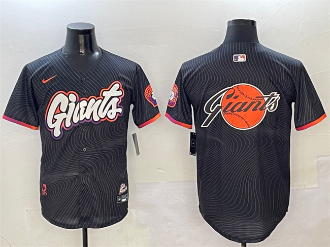 Men's San Francisco Giants Team Big Logo Anthracite 2025 City Connect Limited Stitched Baseball Jersey 002 Men's San Francisco Giants Team Big Logo Anthracite 2025 City Connect Limited Stitched Baseball Jersey 002