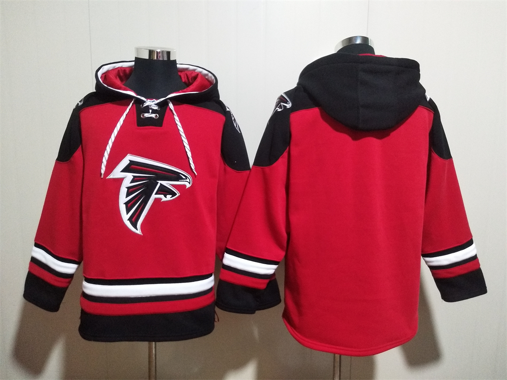 Men's Atlanta Falcons Blank Red Ageless Must-Have Lace-Up Pullover Hoodie Men's Atlanta Falcons Blank Red Ageless Must-Have Lace-Up Pullover Hoodie