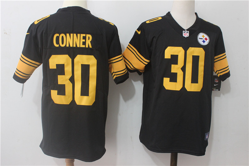Men's Nike Pittsburgh Steelers #30 James Conner Black Stitched NFL Limited Rush Jersey Men's Nike Pittsburgh Steelers #30 James Conner Black Stitched NFL Limited Rush Jersey