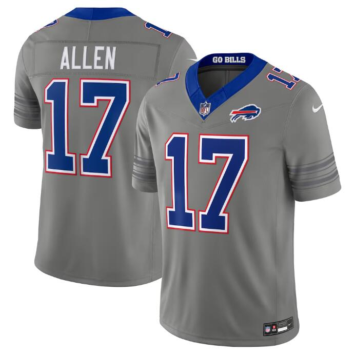 Women's Buffalo Bills Active Player Custom Gray F.U.S.E. 2026 Nickel City Vapor Stitched Football Jersey(Run Small)