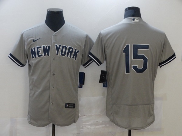 Men's New York Yankees #15 Thurman Munson Grey Flex Base Stitched Jersey Men's New York Yankees #15 Thurman Munson Grey Flex Base Stitched Jersey