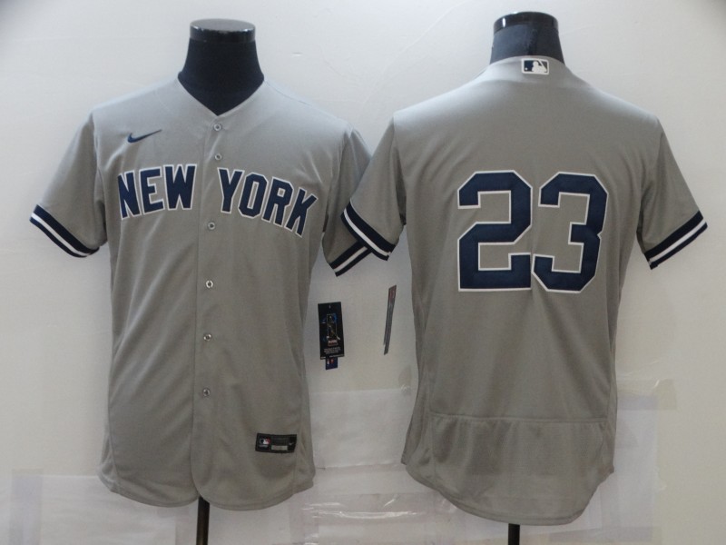 Men's New York Yankees #23 Don Mattingly Grey Flex Base Stitched Jersey Men's New York Yankees #23 Don Mattingly Grey Flex Base Stitched Jersey