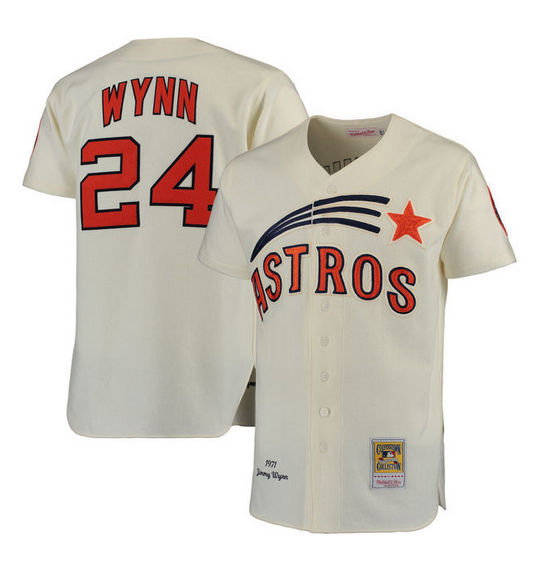 Men's Houston Astros #24 Jimmy Wynn Cream Stitched Jersey Men's Houston Astros #24 Jimmy Wynn Cream Stitched Jersey