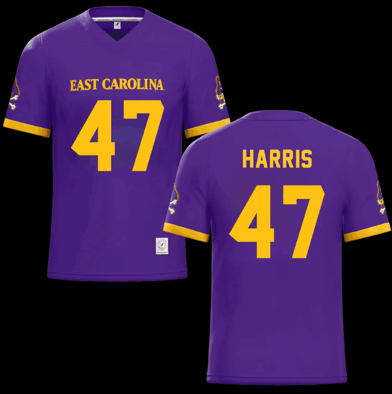 Men's East Carolina University Purple Custom Football Jersey