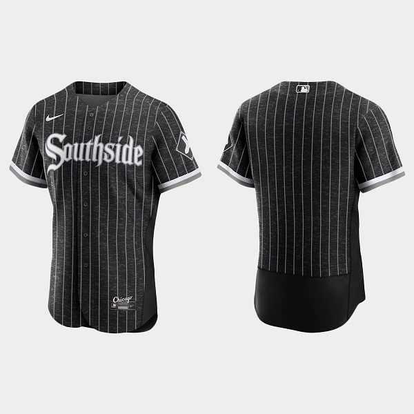 Men's Chicago White Sox Blank Black 2021 City Connect Flex Base Stitched Jersey Men's Chicago White Sox Blank Black 2021 City Connect Flex Base Stitched Jersey