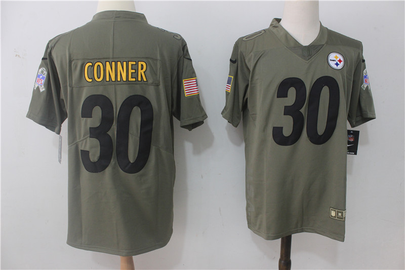 Men's Nike Pittsburgh Steelers #30 James Conner Olive Salute To Service Limited Stitched NFL Jersey Men's Nike Pittsburgh Steelers #30 James Conner Olive Salute To Service Limited Stitched NFL Jersey