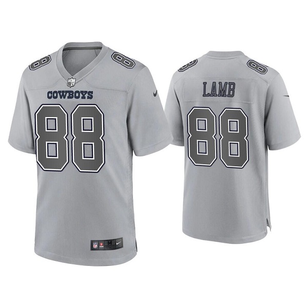 Men's Dallas Cowboys #88 CeeDee Lamb Grey Atmosphere Fashion Stitched Game Jersey Men's Dallas Cowboys #88 CeeDee Lamb Grey Atmosphere Fashion Stitched Game Jersey